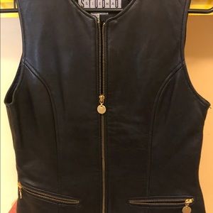 Womens leather vest